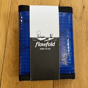 Flowfold Tri-Fold Minimalist Wallet Recycled Sailcloth Limited Ed Blue NEW